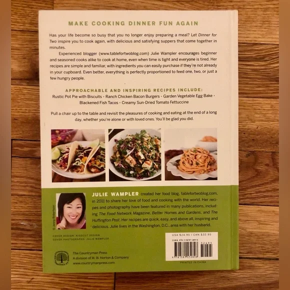 ❤️ ‘Dinner for Two’ by Julie Wampler- Hardcover Cookbook - Picture 3 of 3